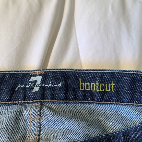 7 For All Mankind Mens dark blue wash Bootcut Denim Jeans NWOT size 33 - Picture 5 of 6